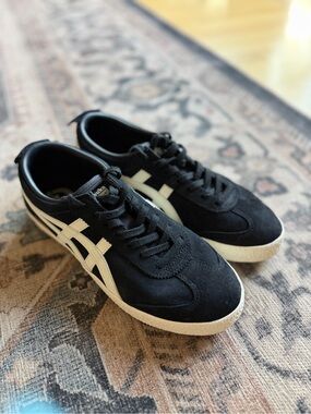 Onitsuka Tiger by Asics Women’s Black Sneakers with White Stripes